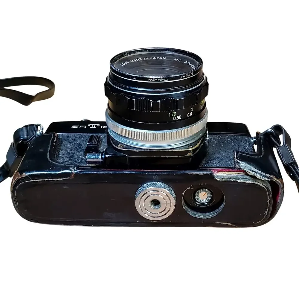 Minolta SRT 101 Film Camera Black MC 55mm f1.7 From Japan with Case